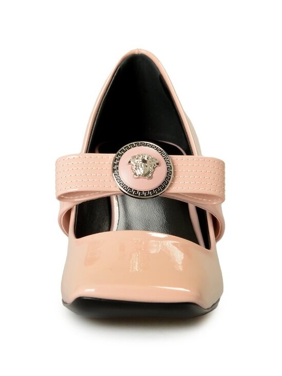 Versace Women's Silver Medusa Head Patent Leather Pumps Shoes US 6 IT 36 - Picture 5 of 8